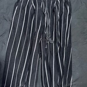 A New Day Black and White Striped Trousers